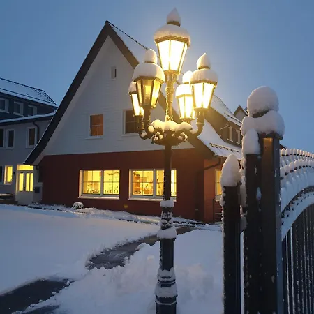 Fewo Winter In Der Villa Waldrand Mit Zwei Balkonen Bad Wunnenberg Exterior photo